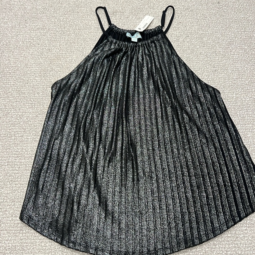 Veronica M black shimmery tank top
